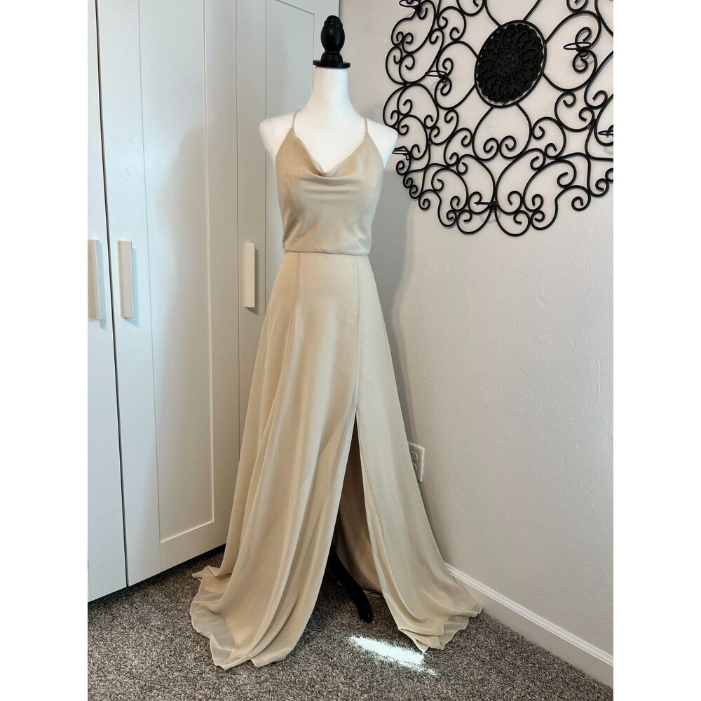 Jenny Yoo Lissa Luxe Chiffon Gown Size 6